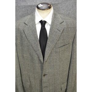 Lubiam 1911 Cashmere Mens 44L Blazer Gray Check Wool Italy Sport Coat Luxury LBM